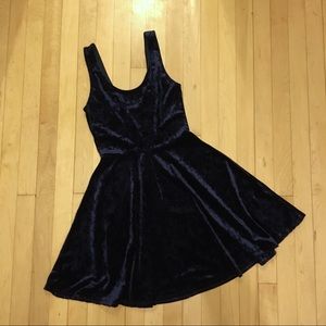 Flirty Blue Velvet Dress!